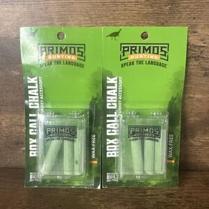 New Two Pack Primos Box Call Chalk with Case Turkey Box Call and Push Pin Calls